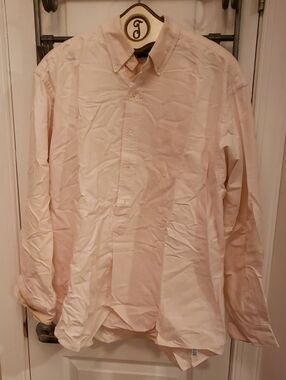 Ralph Lauren Men's Pale Pink Button-Down Casual Shirt